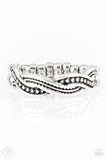Texture Tango - Silver Ring - Paparazzi Accessories Ring Bedazzle Me Pretty Mobile Fashion Boutique