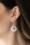 Texture Trio - Silver Necklace - Paparazzi Accessories Necklace Bedazzle Me Pretty Mobile Fashion Boutique
