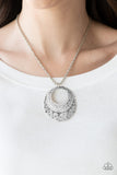 Texture Trio - Silver Necklace - Paparazzi Accessories Necklace Bedazzle Me Pretty Mobile Fashion Boutique