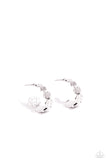 Textured Tease - Silver Earrings - Paparazzi Accessories Earrings Bedazzle Me Pretty Mobile Fashion Boutique