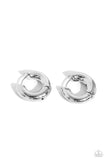 Textured Theme - Silver Earrings - Paparazzi Accessories Earrings Bedazzle Me Pretty Mobile Fashion Boutique