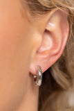 Textured Theme - Silver Earrings - Paparazzi Accessories Earrings Bedazzle Me Pretty Mobile Fashion Boutique