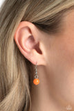 Textured Trailblazer - Orange Necklace - Paparazzi Accessories Necklace Bedazzle Me Pretty Mobile Fashion Boutique