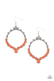 Thai Treasures - Orange Earrings - Paparazzi Accessories Earrings Bedazzle Me Pretty Mobile Fashion Boutique