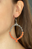 Thai Treasures - Orange Earrings - Paparazzi Accessories Earrings Bedazzle Me Pretty Mobile Fashion Boutique