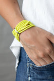 Thank Me LAYER - Yellow Bracelet - Paparazzi Accessories Bracelet Bedazzle Me Pretty Mobile Fashion Boutique