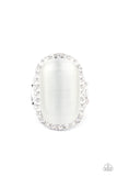 Thank Your LUXE-y Stars - White Ring - Paparazzi Accessories Ring Bedazzle Me Pretty Mobile Fashion Boutique