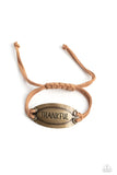 Thankful Tidings - Brass Bracelet - Paparazzi Accessories Bracelet Bedazzle Me Pretty Mobile Fashion Boutique