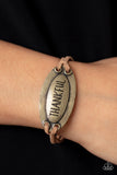 Thankful Tidings - Brass Bracelet - Paparazzi Accessories Bracelet Bedazzle Me Pretty Mobile Fashion Boutique