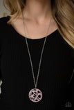 Thanks a MEDALLION - Pink Necklace - Paparazzi Accessories Necklace Bedazzle Me Pretty Mobile Fashion Boutique