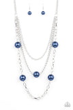 Thanks For The Compliment - Blue Necklace - Paparazzi Accessories Necklace Bedazzle Me Pretty Mobile Fashion Boutique