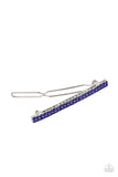 Thats GLOW-biz - Blue Hair Clip - Paparazzi Accessories Hair Clip Bedazzle Me Pretty Mobile Fashion Boutique