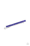 Thats GLOW-biz - Blue Hair Clip - Paparazzi Accessories Hair Clip Bedazzle Me Pretty Mobile Fashion Boutique