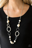 Thats TERRA-ific! - White Necklace - Paparazzi Accessories Necklace Bedazzle Me Pretty Mobile Fashion Boutique