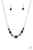 The Big-Leaguer - Black Necklace - Paparazzi Accessories Necklace Bedazzle Me Pretty Mobile Fashion Boutique