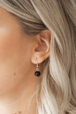The Big-Leaguer - Black Necklace - Paparazzi Accessories Necklace Bedazzle Me Pretty Mobile Fashion Boutique