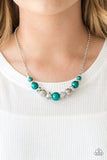 The Big-Leaguer - Green Necklace - Paparazzi Accessories Necklace Bedazzle Me Pretty Mobile Fashion Boutique