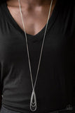 The Big Three - Silver Necklace - Paparazzi Accessories Necklace Bedazzle Me Pretty Mobile Fashion Boutique