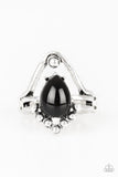 The Bold and The BEAD-iful - Black Ring - Paparazzi Accessories Ring Bedazzle Me Pretty Mobile Fashion Boutique