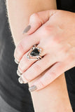 The Bold and The BEAD-iful - Black Ring - Paparazzi Accessories Ring Bedazzle Me Pretty Mobile Fashion Boutique