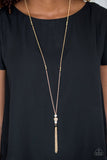 The Celebration Of The Century - Gold Necklace - Paparazzi Accessories Necklace Bedazzle Me Pretty Mobile Fashion Boutique