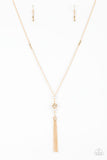 The Celebration Of The Century - Gold Necklace - Paparazzi Accessories Necklace Bedazzle Me Pretty Mobile Fashion Boutique