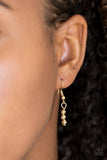 The Celebration Of The Century - Gold Necklace - Paparazzi Accessories Necklace Bedazzle Me Pretty Mobile Fashion Boutique