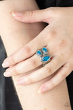The Charisma Collector - Blue Ring - Paparazzi Accessories Ring Bedazzle Me Pretty Mobile Fashion Boutique