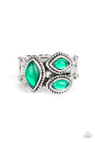 The Charisma Collector - Green Ring - Paparazzi Accessories Ring Bedazzle Me Pretty Mobile Fashion Boutique