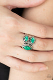 The Charisma Collector - Green Ring - Paparazzi Accessories Ring Bedazzle Me Pretty Mobile Fashion Boutique