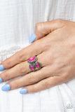 The Charisma Collector - Pink Ring - Paparazzi Accessories Ring Bedazzle Me Pretty Mobile Fashion Boutique