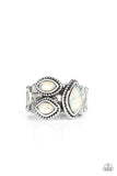 The Charisma Collector - White Ring - Paparazzi Accessories Ring Bedazzle Me Pretty Mobile Fashion Boutique