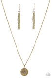 The Cool Mom - Brass Necklace - Paparazzi Accessories Necklace Bedazzle Me Pretty Mobile Fashion Boutique-MOM