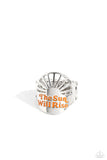 The Dawn After Tomorrow - Orange Ring - Paparazzi Accessories Ring Bedazzle Me Pretty Mobile Fashion Boutique
