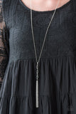 The DIVA Wears Prada - Silver Necklace - Paparazzi Accessories Necklace Bedazzle Me Pretty Mobile Fashion Boutique