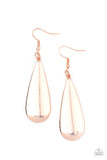 The Drop Off - Rose Gold Earrings - Paparazzi Accessories Earrings Bedazzle Me Pretty Mobile Fashion Boutique