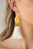 The Dustup - Yellow Earrings - Paparazzi Accessories Earrings Bedazzle Me Pretty Mobile Fashion Boutique