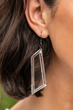 The Final Cut - Black Earrings - Paparazzi Accessories Earrings Bedazzle Me Pretty Mobile Fashion Boutique