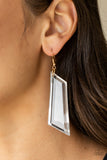 The Final Cut - Gold Earrings - Paparazzi Accessories Earrings Bedazzle Me Pretty Mobile Fashion Boutique