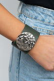 The Future Looks Bright - Green Bracelet - Paparazzi Accessories Bracelet Bedazzle Me Pretty Mobile Fashion Boutique