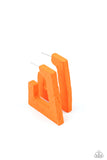 The Girl Next OUTDOOR - Orange Earrings - Paparazzi Accessories Earrings Bedazzle Me Pretty Mobile Fashion Boutique