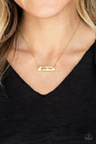 The GLAM-ma - Gold Necklace - Paparazzi Accessories Necklace Bedazzle Me Pretty Mobile Fashion Boutique-MOM