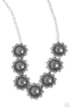 The GLITTER Takes It All - Silver Necklace - Paparazzi Accessories Necklace Bedazzle Me Pretty Mobile Fashion Boutique