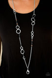 The GLOW-est Of The GLOW - Black Lanyard - Paparazzi Accessories Lanyard Bedazzle Me Pretty Mobile Fashion Boutique
