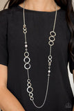 The GLOW-est Of The GLOW - Silver Necklace - Paparazzi Accessories Necklace Bedazzle Me Pretty Mobile Fashion Boutique