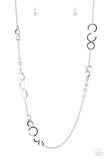 The GLOW-est Of The GLOW - Silver Necklace - Paparazzi Accessories Necklace Bedazzle Me Pretty Mobile Fashion Boutique