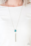 The Glow Show - Blue Necklace - Paparazzi Accessories Necklace Bedazzle Me Pretty Mobile Fashion Boutique