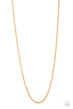 The Go-To Guy - Gold Mens Necklace - Paparazzi Accessories Mens Necklace Bedazzle Me Pretty Mobile Fashion Boutique