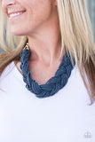 The Great Outback - Denim Blue Necklace - Paparazzi Accessories Necklace Bedazzle Me Pretty Mobile Fashion Boutique