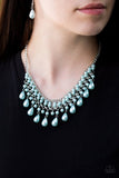 The Guest List - Blue Necklace - Paparazzi Accessories Necklace Bedazzle Me Pretty Mobile Fashion Boutique